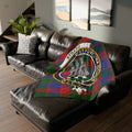 Clan Strang stet fortuna domus crest blanket for home decor — lightweight polyester
