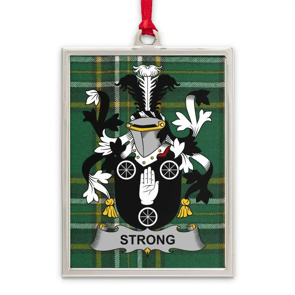 Strong Family Crest Tartan Plaid Ornament product