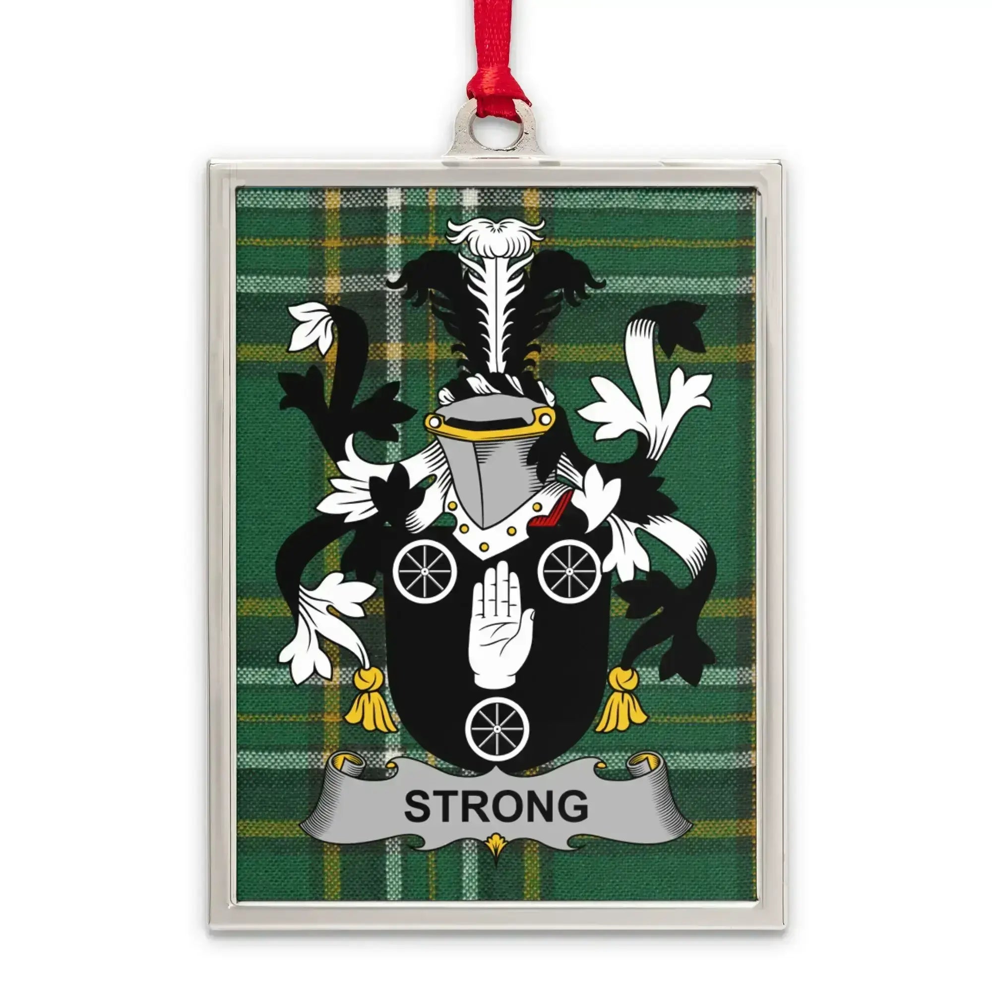 Strong Family Crest Tartan Plaid Ornament product