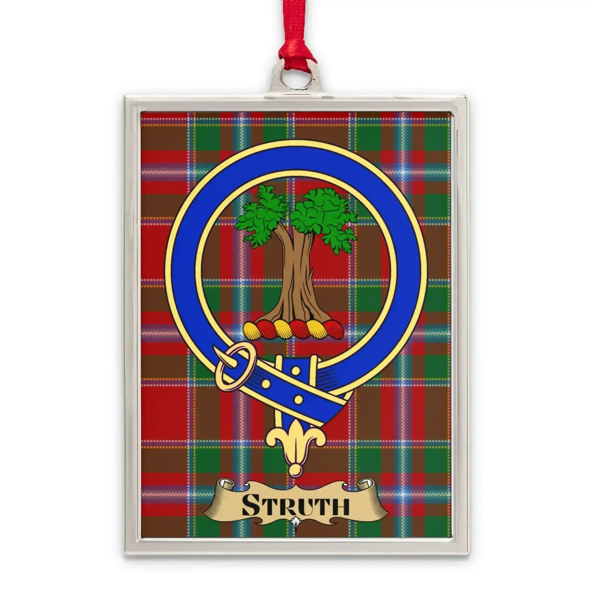Struth Emblem on Tartan Background Rectangular product