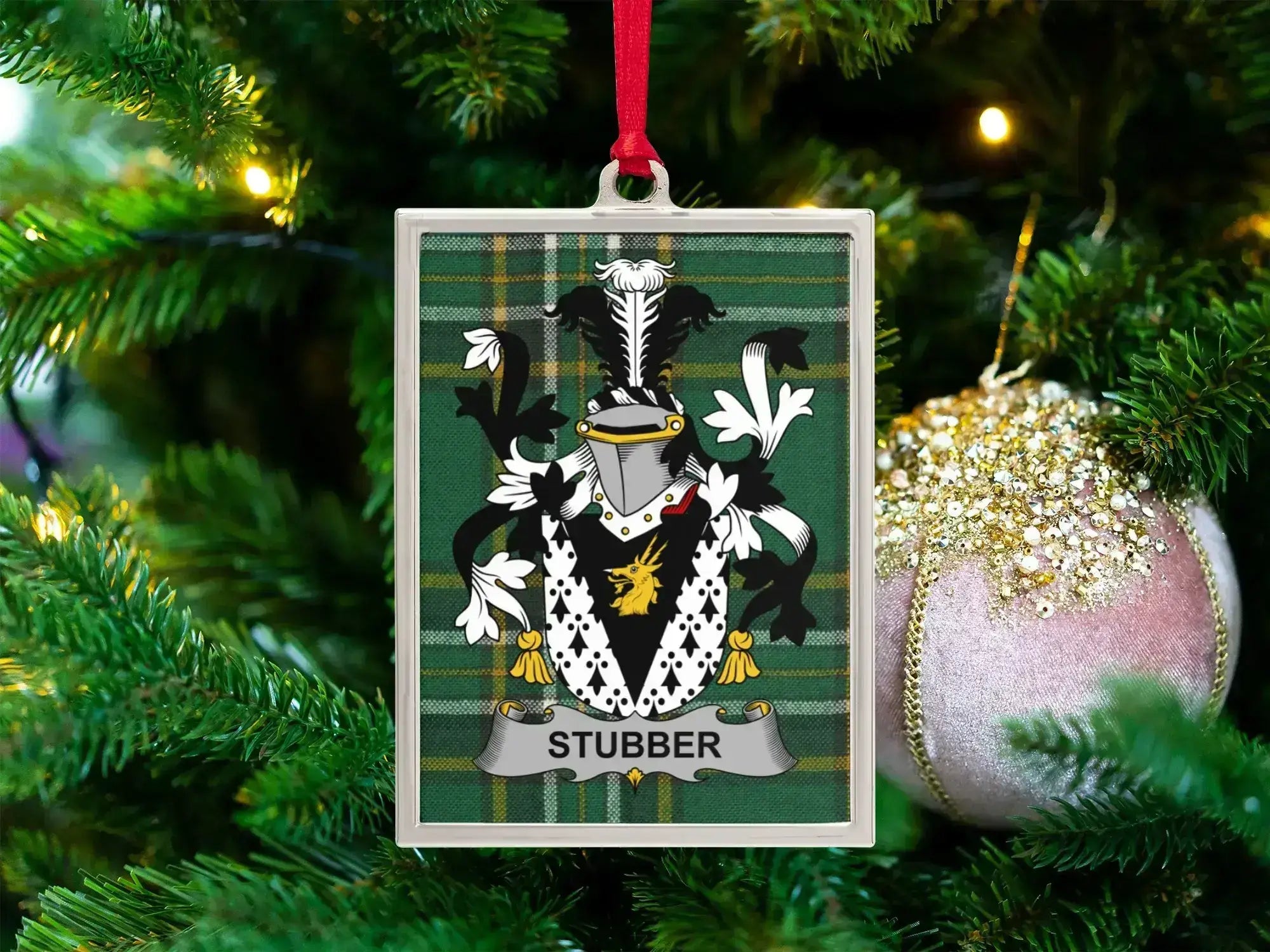 Family Crest Stubber Christmas Ornament product type