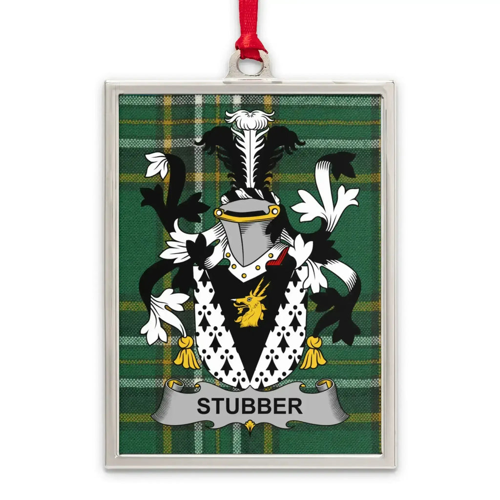 Stubber Family Crest Tartan Plaid Ornament product