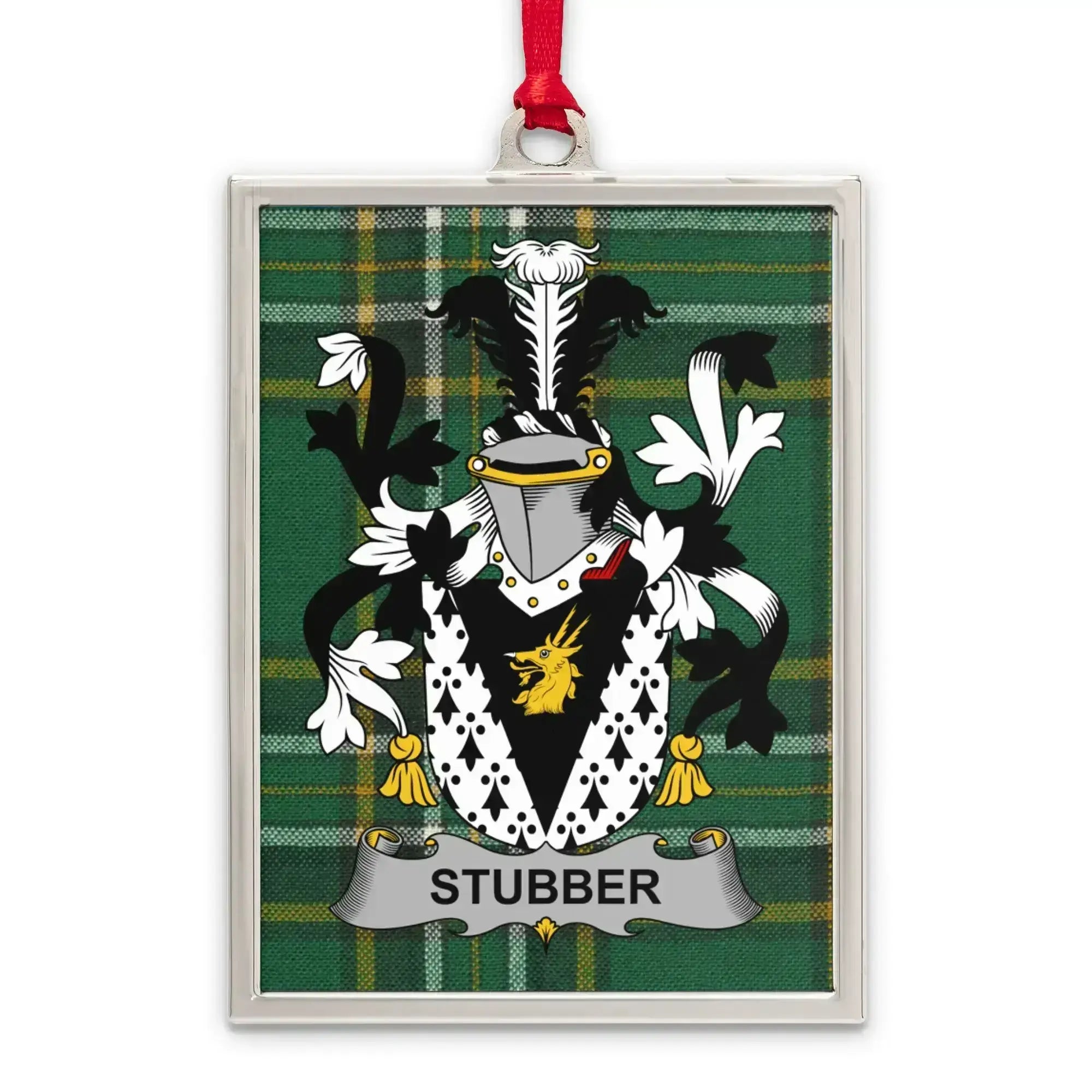 Stubber Family Crest Tartan Plaid Ornament product
