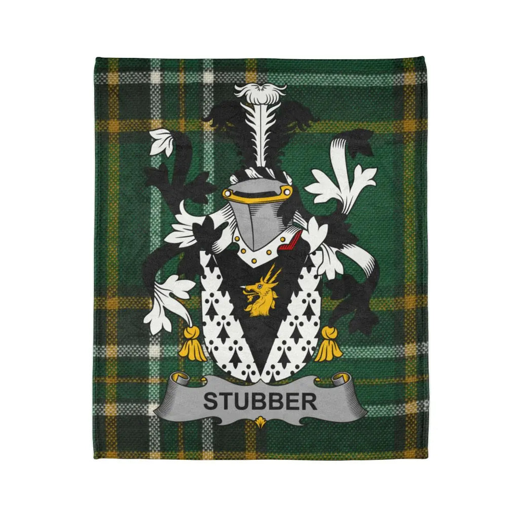 Stubber Family Crest Plaid Design Blanket