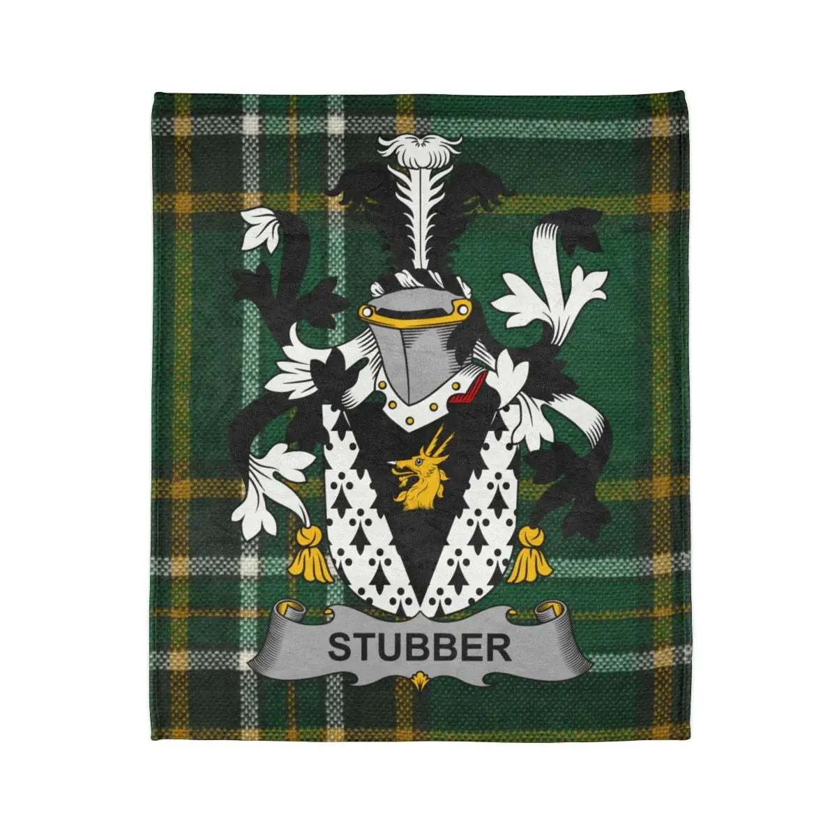 Stubber Family Crest Plaid Design Blanket