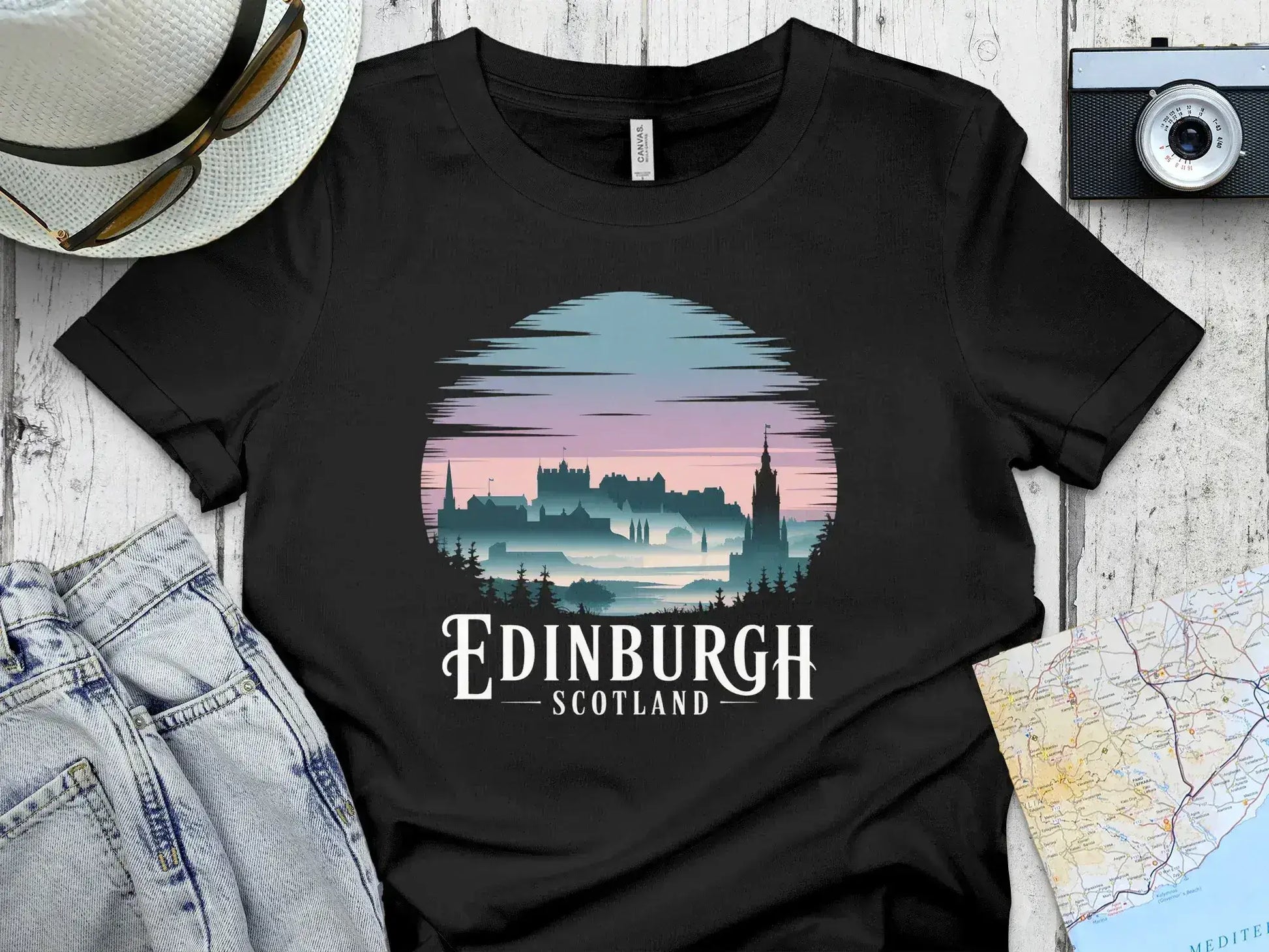 Edinburgh Scotland Cityscape Graphic T-shirt product
