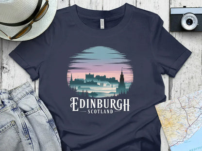 Edinburgh Scotland Skyline Graphic Tee product