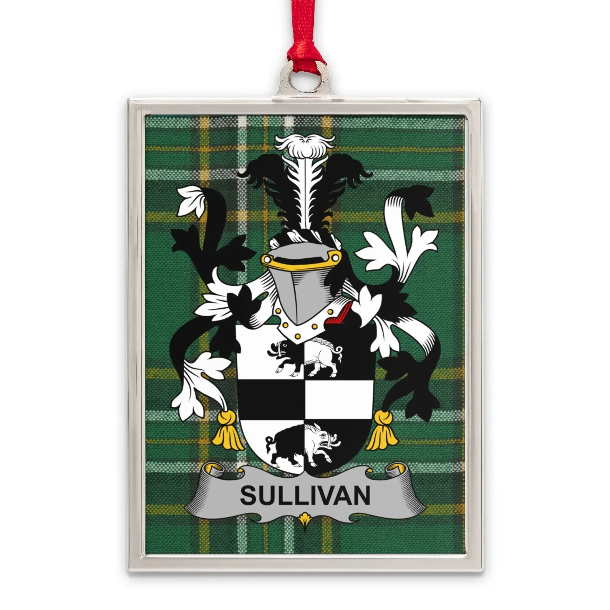 Sullivan Family Crest Green Tartan Hanging Decoration product