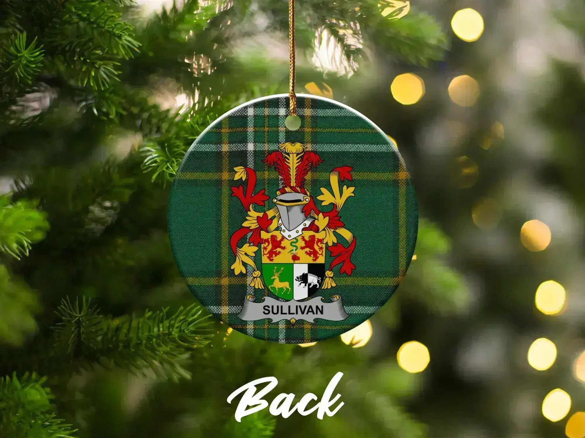 Personalized Family Crest Christmas Ornament product