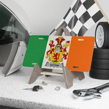 Sutton Coat of Arms Irish Flag License Plate product