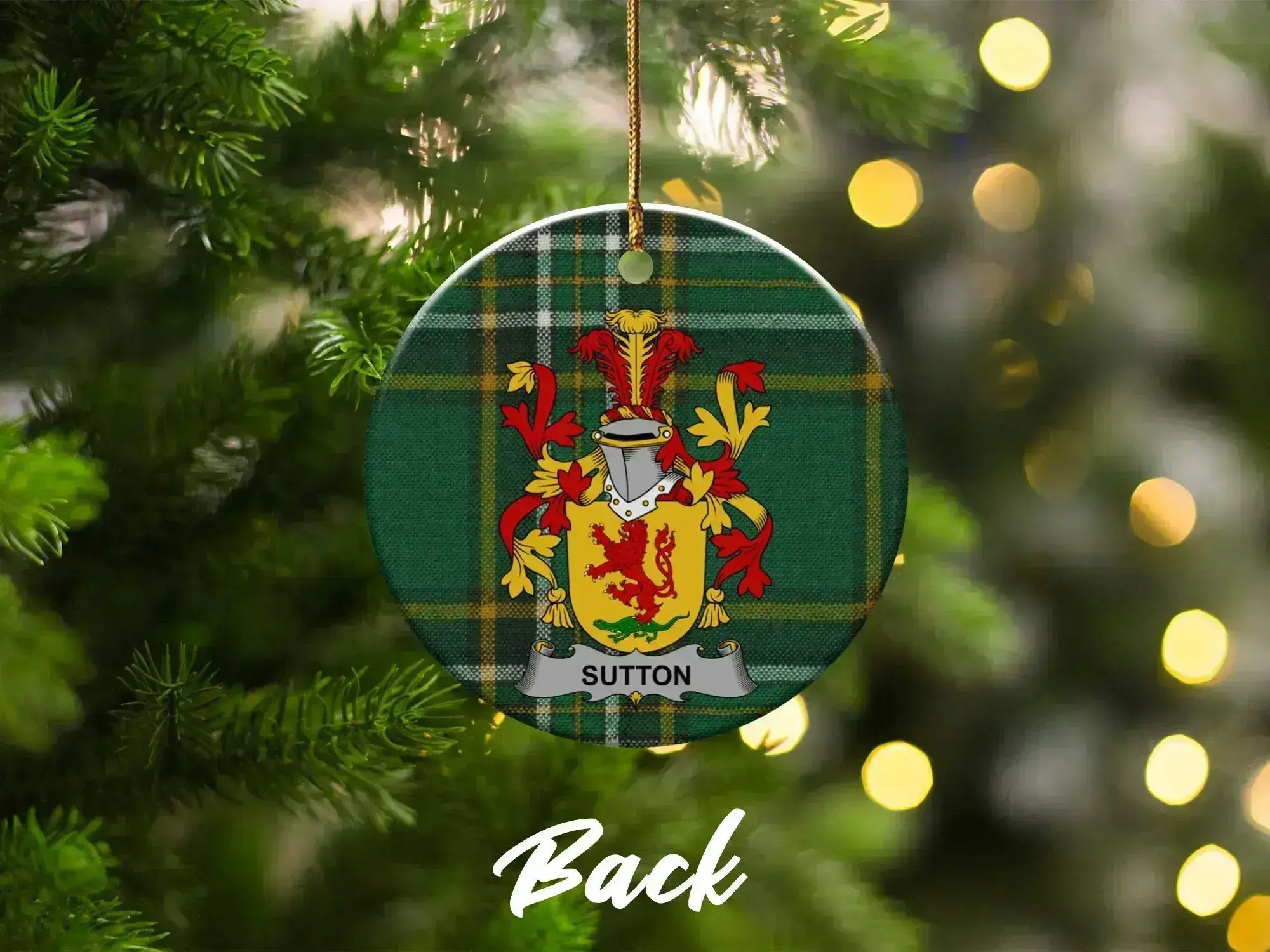 Sutton Family Crest Christmas Tree Ornament product type