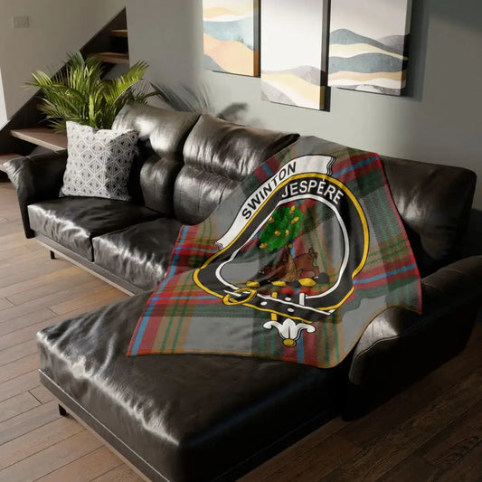 Swinton Jespere Plaid Crest Design Throw Blanket
