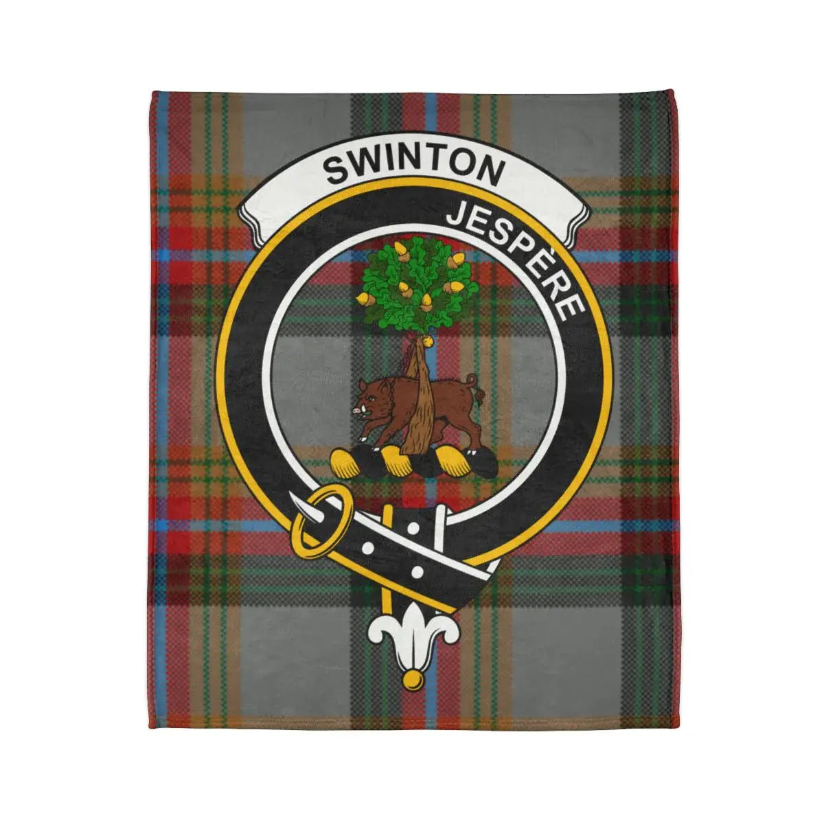 Swinton Jespere Tartan Blanket Family Crest Design