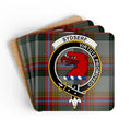 Clan Crest With Tartan Pattern Decorative Coasters product