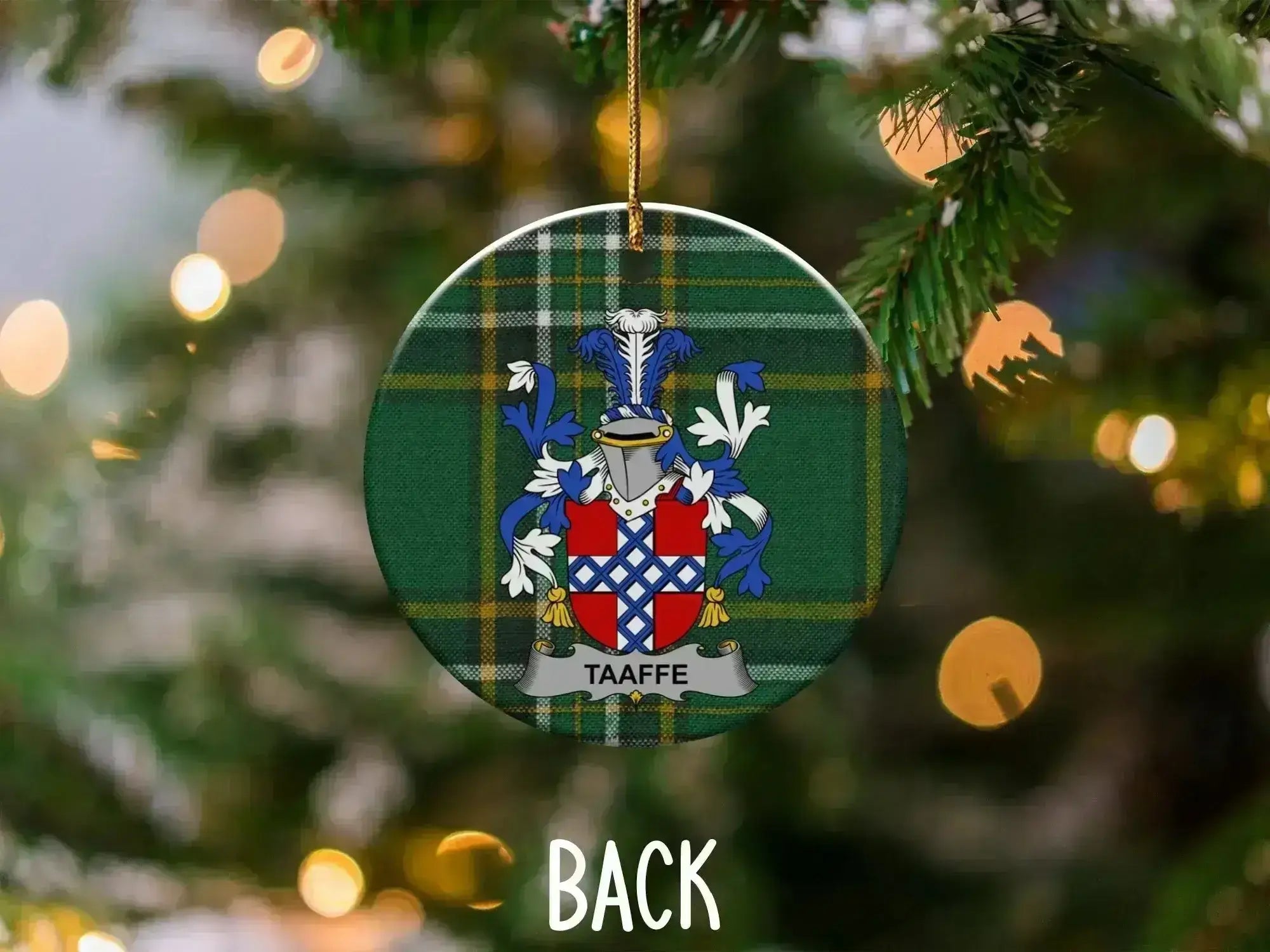 Taaffe Surname Irish Coat Of Arms Ceramic Ornament 
