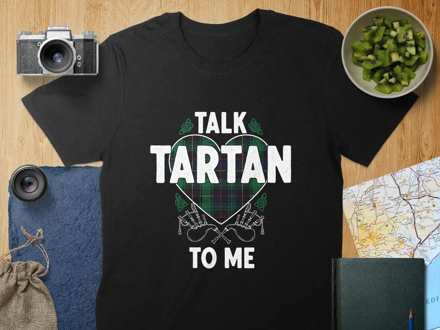 Talk Tartan To Me Print Graphic Tee Shirt product