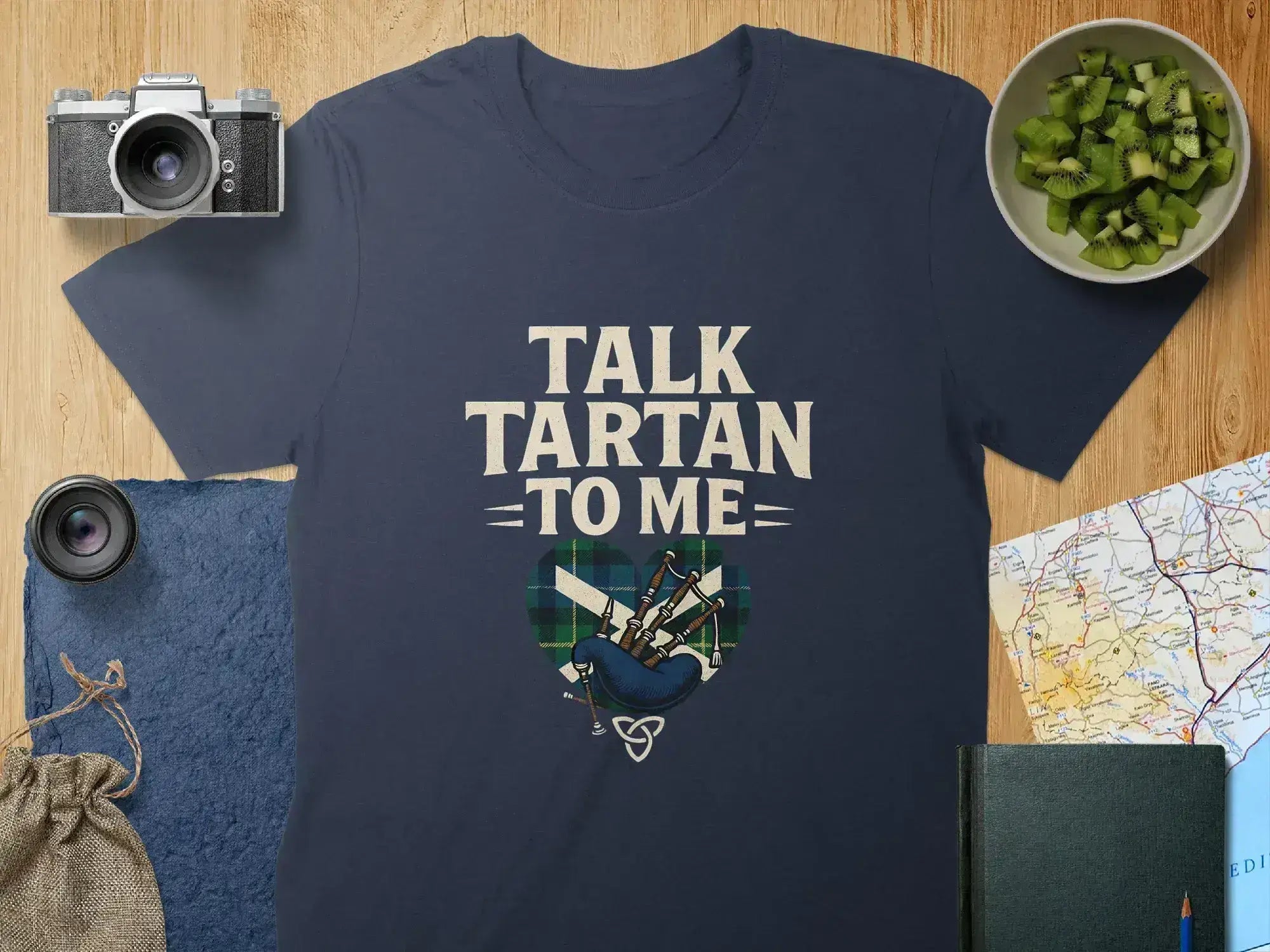Talk Tartan To Me Bagpipes Themed T-shirt