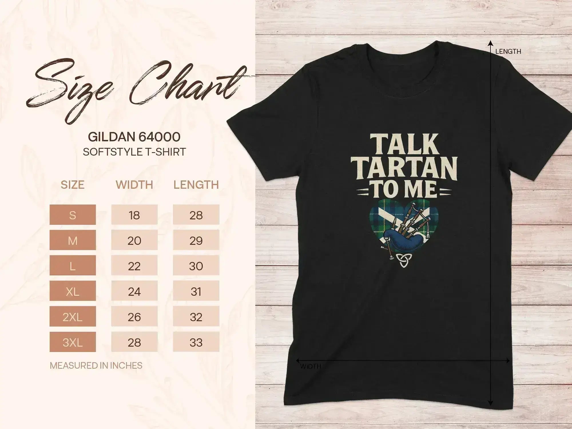 Talk Tartan To Me Gildan 64000 Softstyle T-Shirt