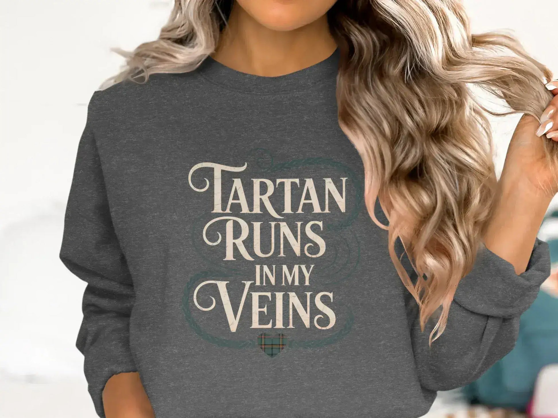 Tartan Runs In My Veins Casual Pullover product