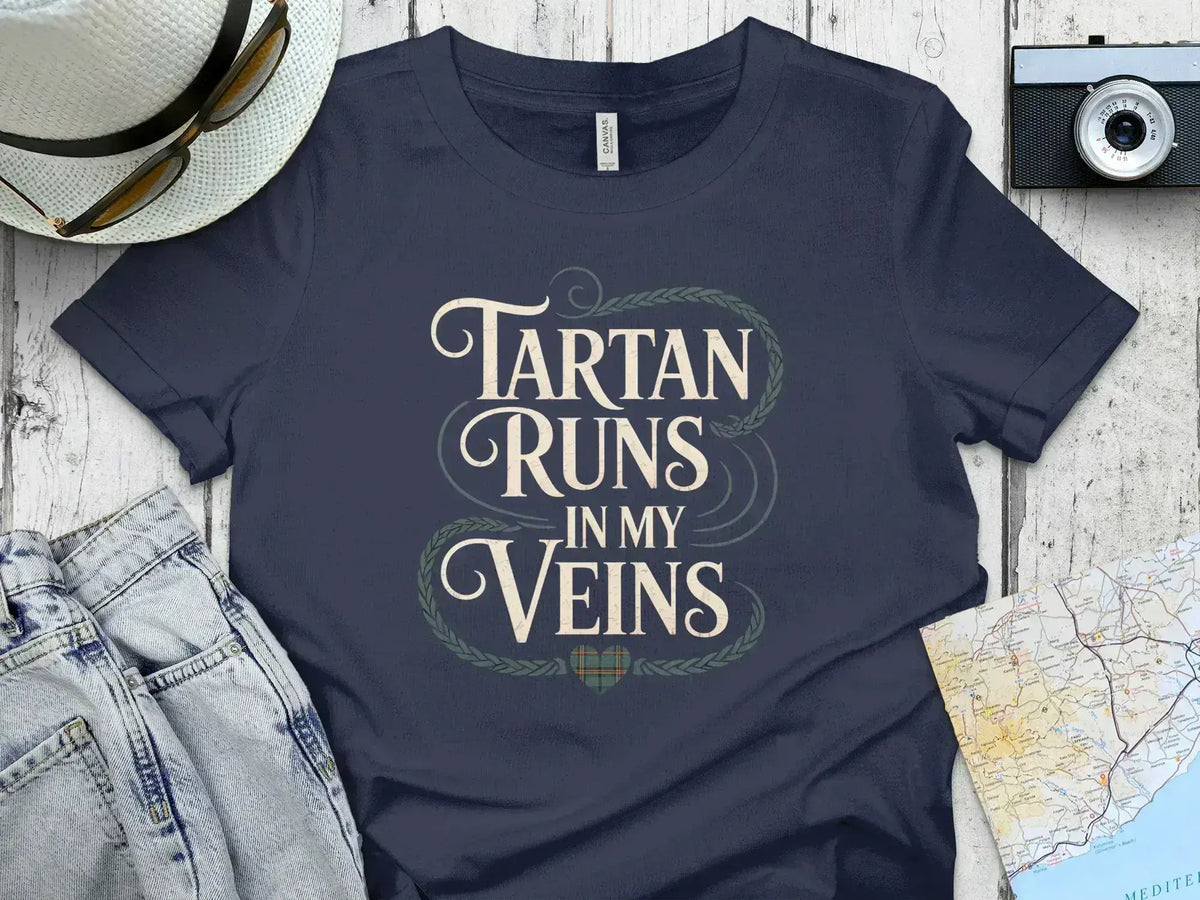 Tartan Runs In My Veins Graphic T-shirt