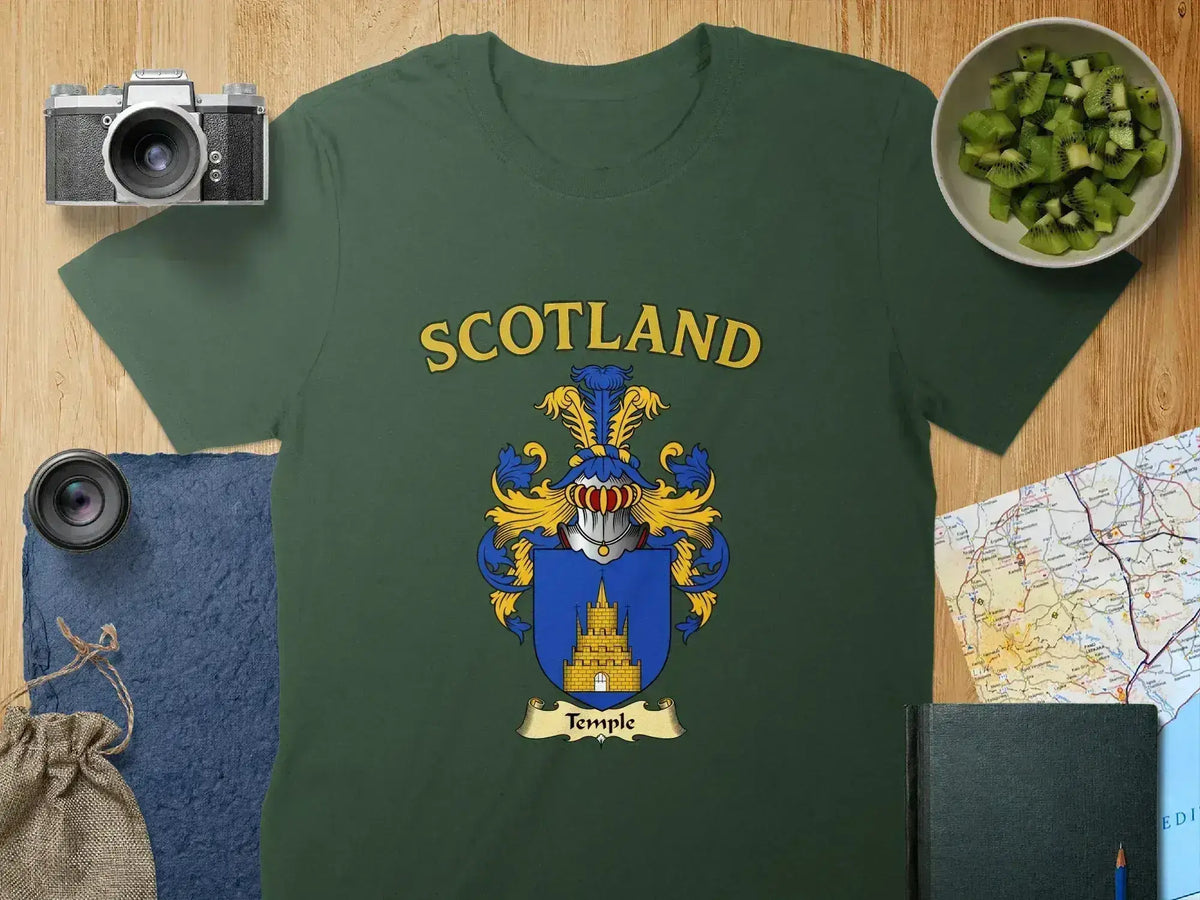 Scotland Temple Graphic Tee Casual Fashion