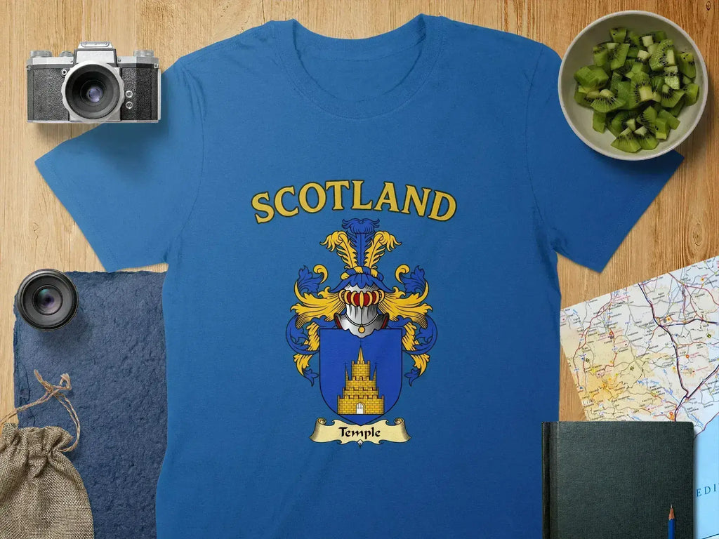 Scotland Temple Emblem Graphic Design T-shirt