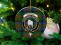 Clan Tennant family crest Christmas ornament — 3 inch, double-sided with gold string