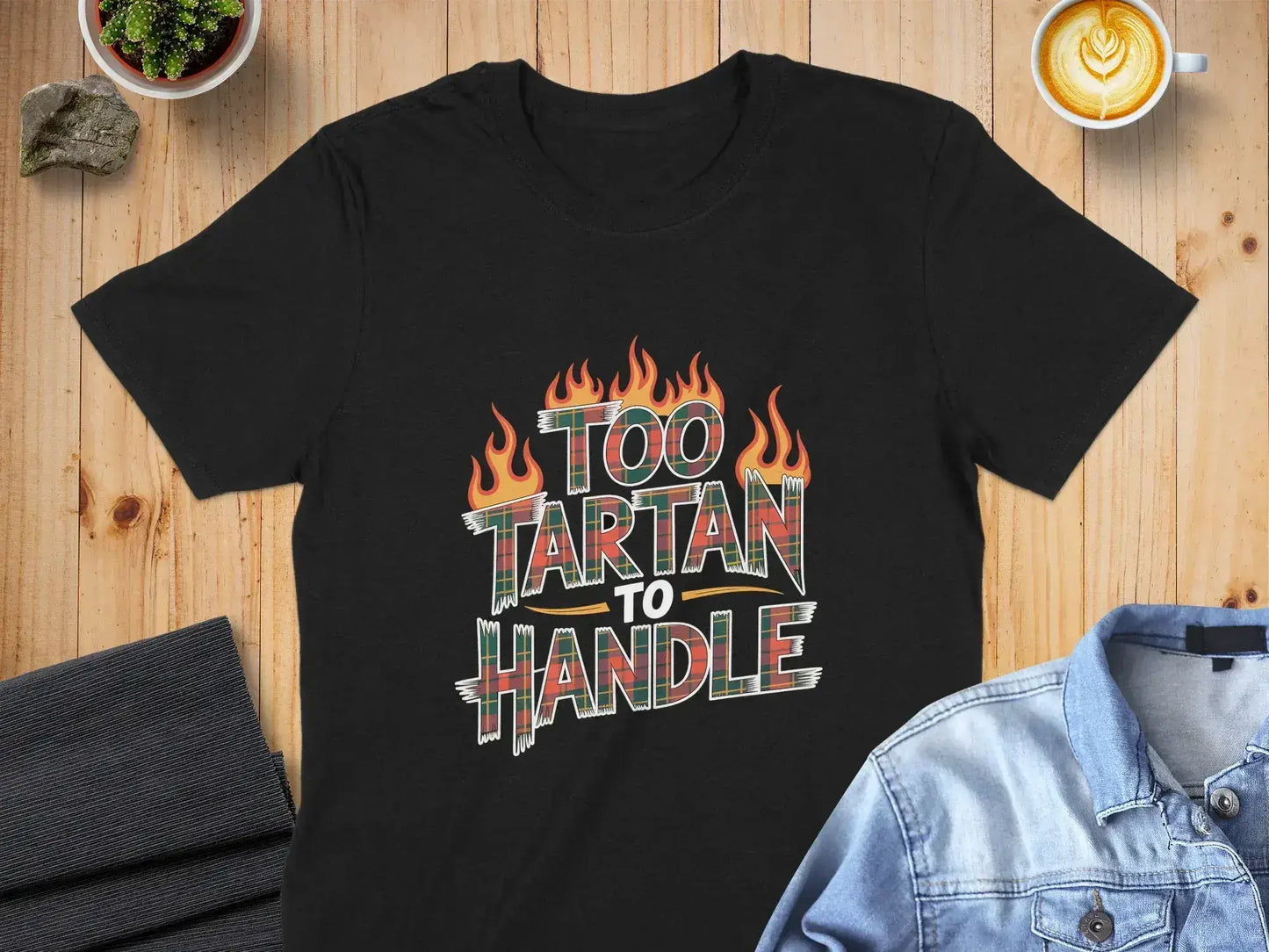 Too Tartan To Handle Graphic Printed T-Shirt product type
