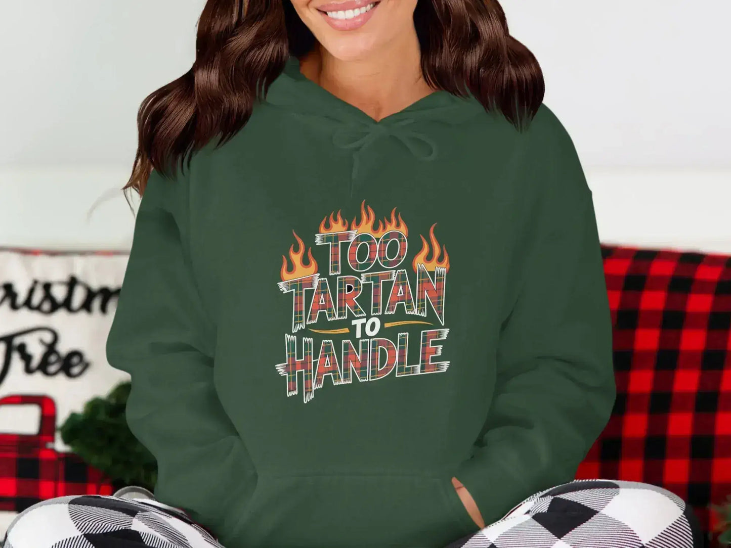 Too Tartan to Handle Green Hoodie product type