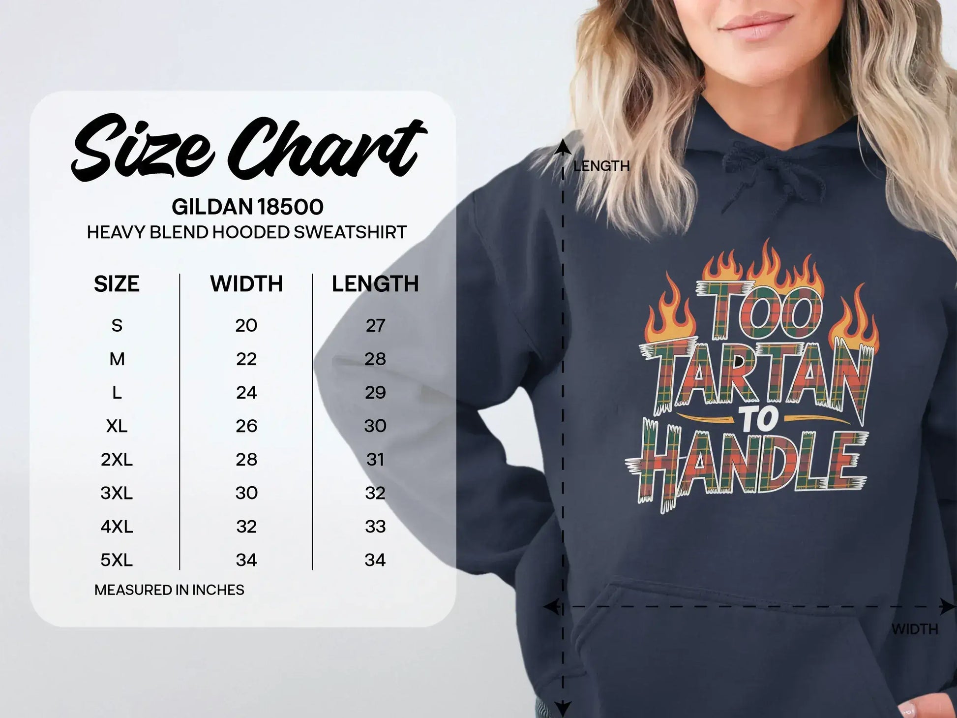 Too Tartan To Handle Heavy Blend Hooded Sweatshirt product
