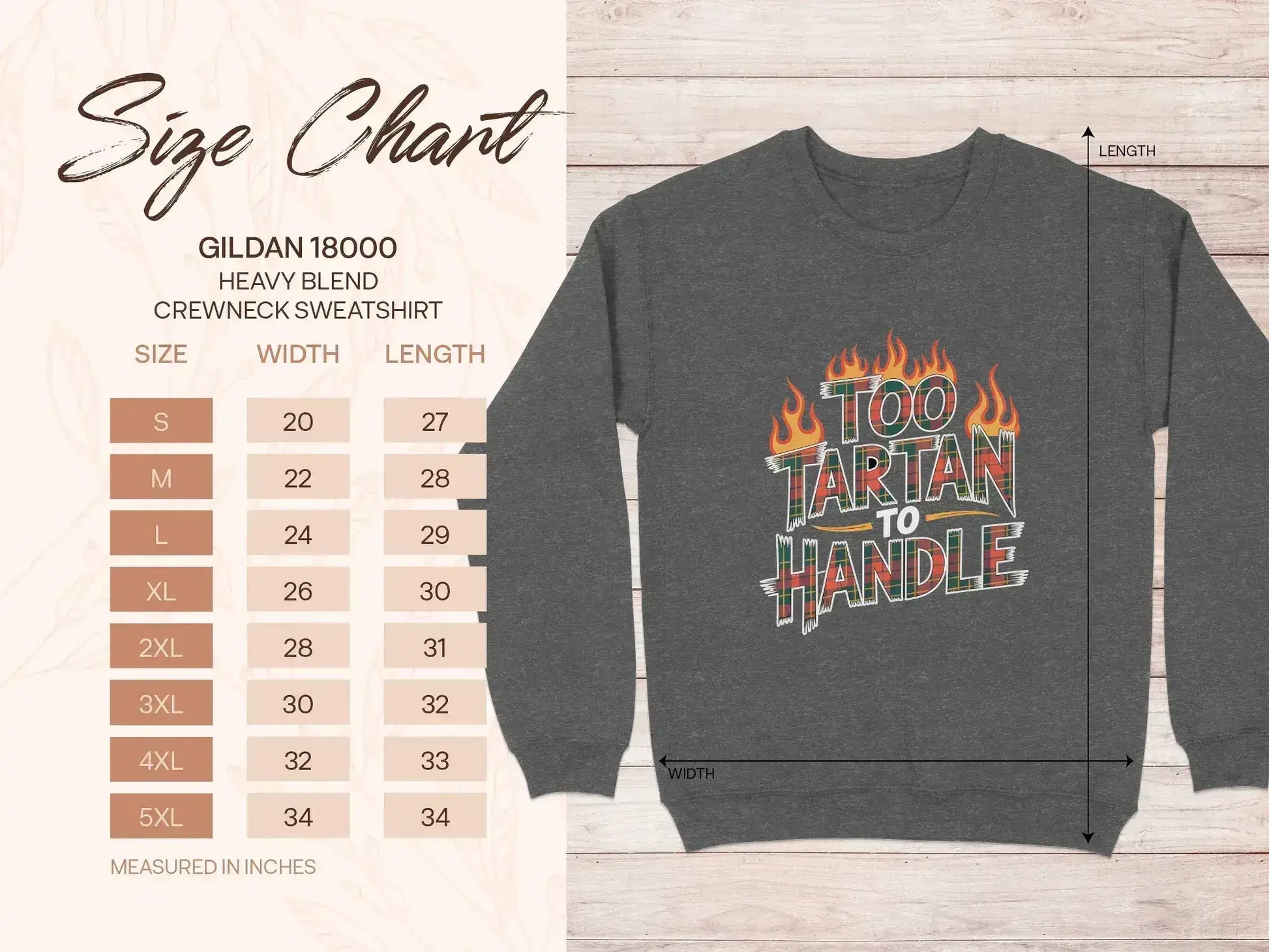 Too Tartan To Handle Printed Sweatshirt product type