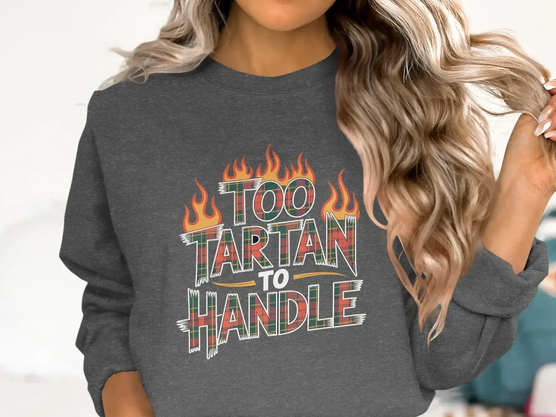 Too Tartan to Handle Graphic Sweatshirt product