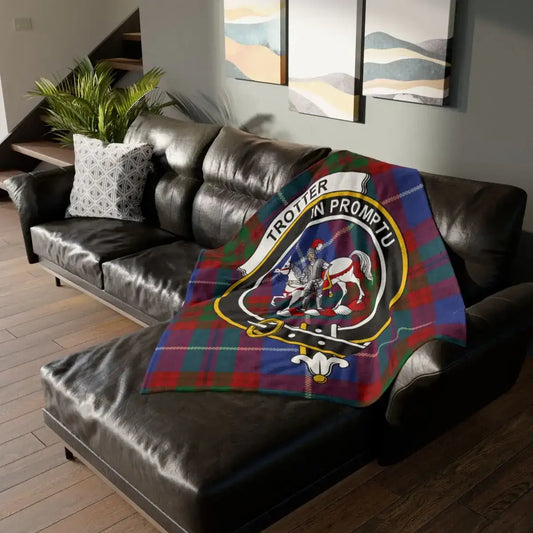 Trotter In Promptu Clan Crest Plaid Blanket