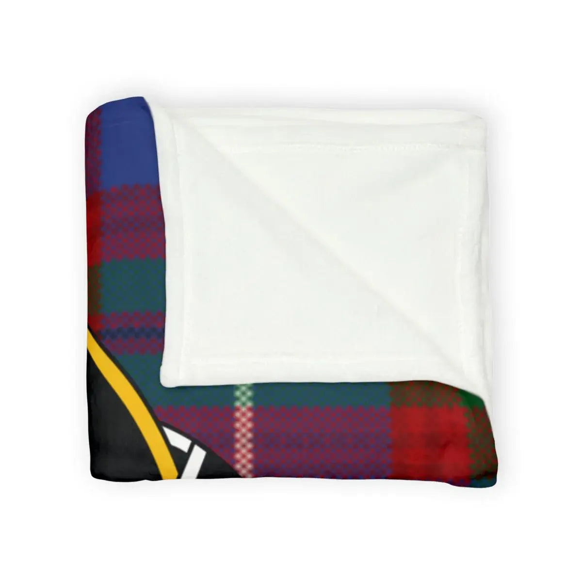 Cozy Tartan Blanket with Soft White Lining Blanket