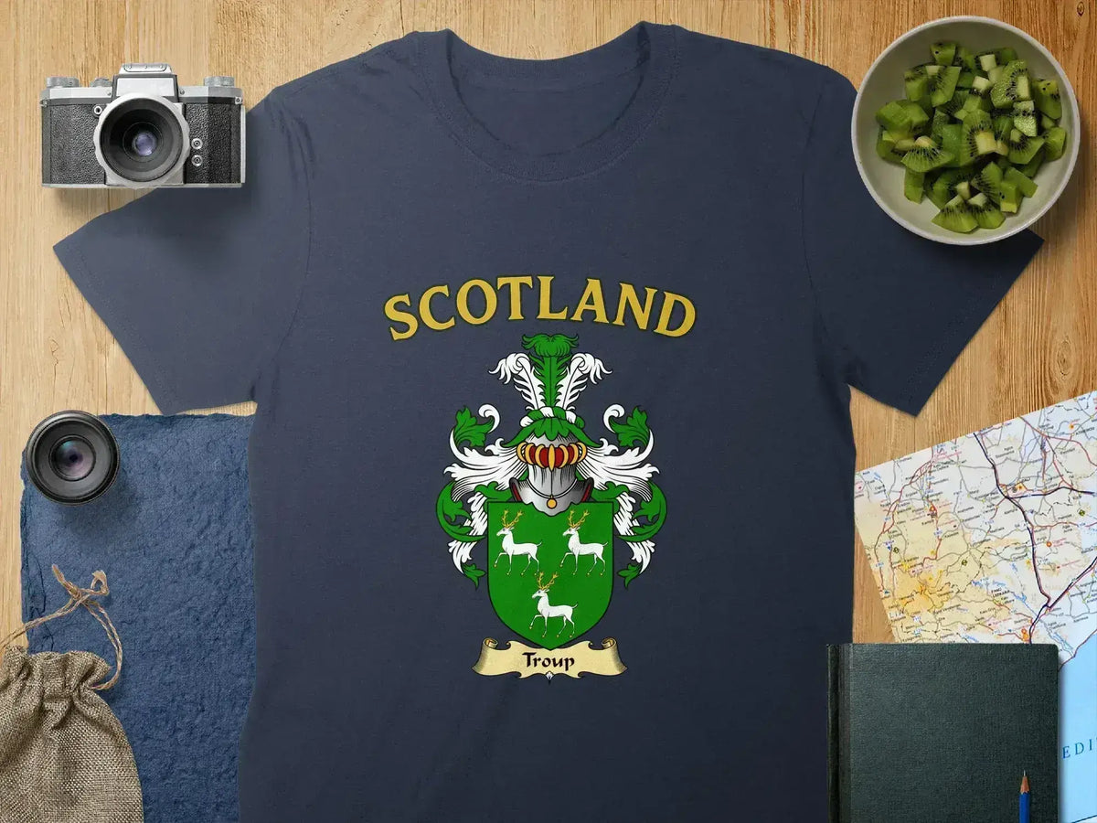 Scotland Troup Family Crest Design T-shirt