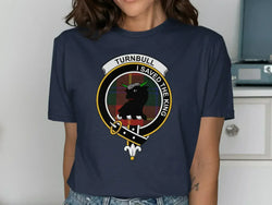 Turnbull I Saved the King crest t-shirt — printed clan crest on cotton tee