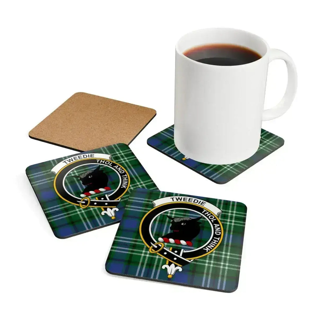 Tweedie Clan Crest Tartan Coasters Drinkware product