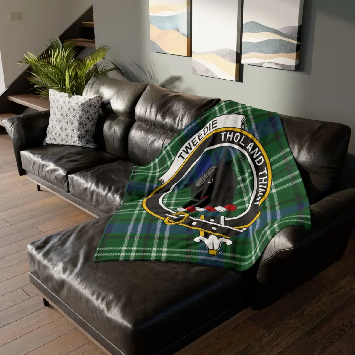 Scottish Clan Tweedie Tartan Blanket for Cozy Comfort