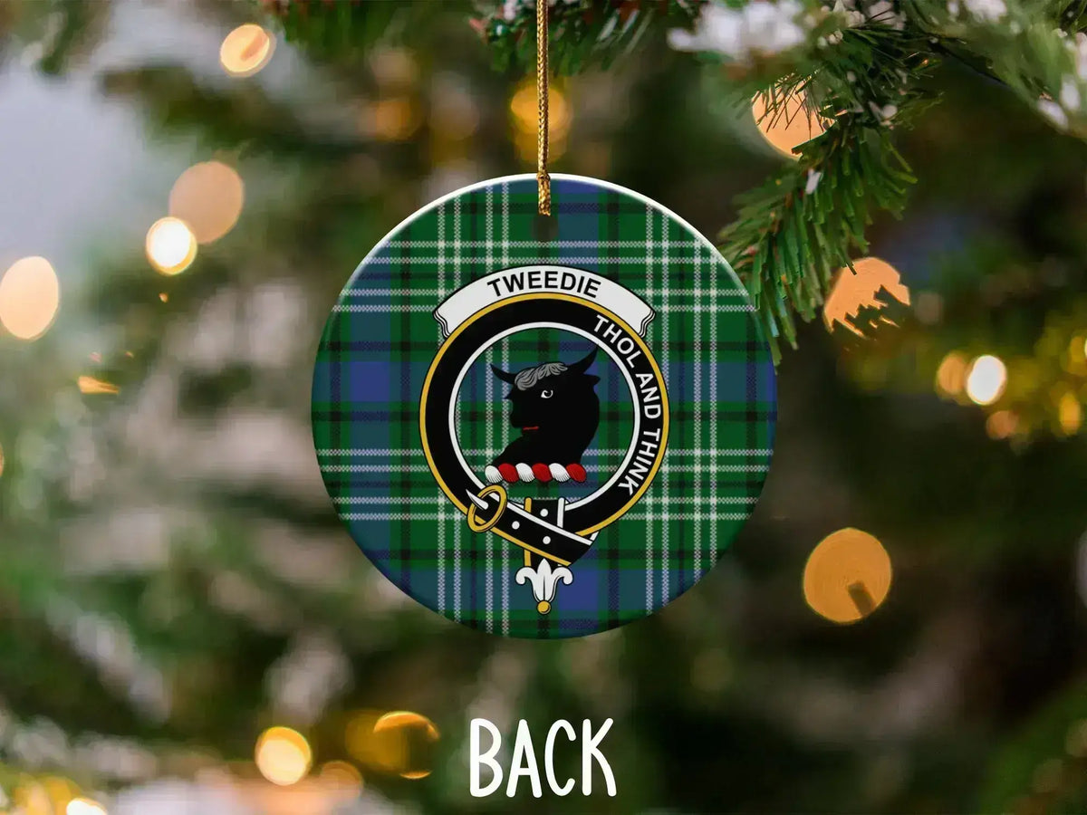 Tweedie Tholand Think Plaid Pattern Ornament