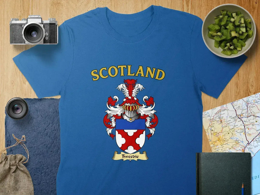 Scotland Tweedie Family Clan Crest Design T-shirt