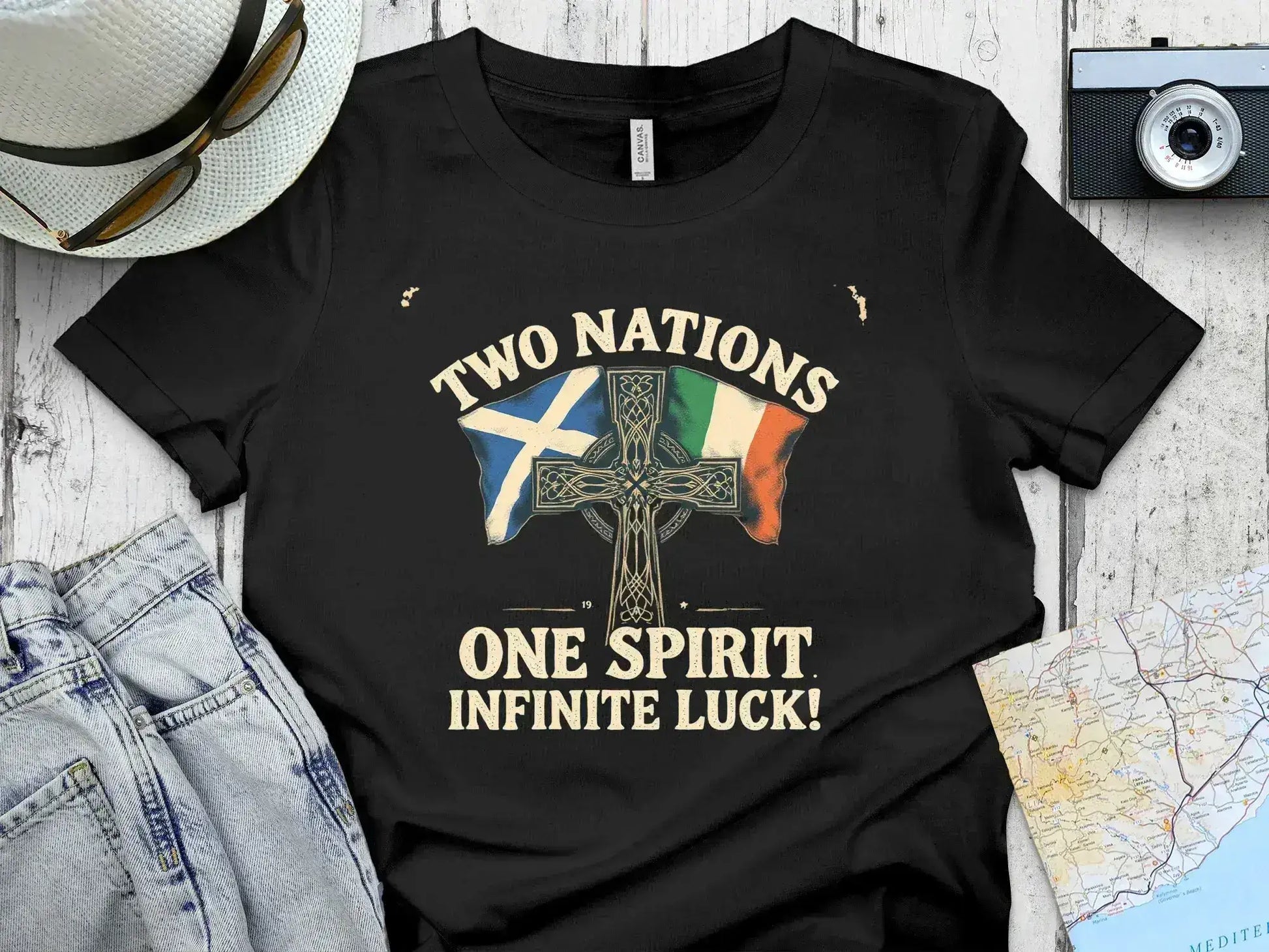 Two Nations One Spirit Infinite Luck Shirt product