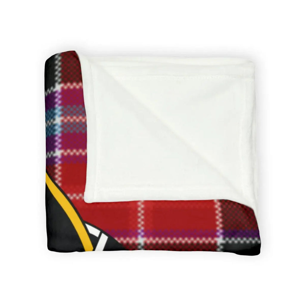 Eye-catching red plaid cozy blanket perfect for snuggling