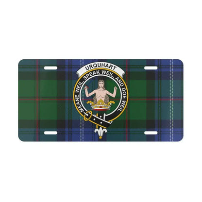 Urquhart Coat of Arms Tartan Plaid License Plate product