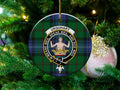 Clan Urquhart Scottish crest Christmas ornament — 3 inch, double-sided with gold string