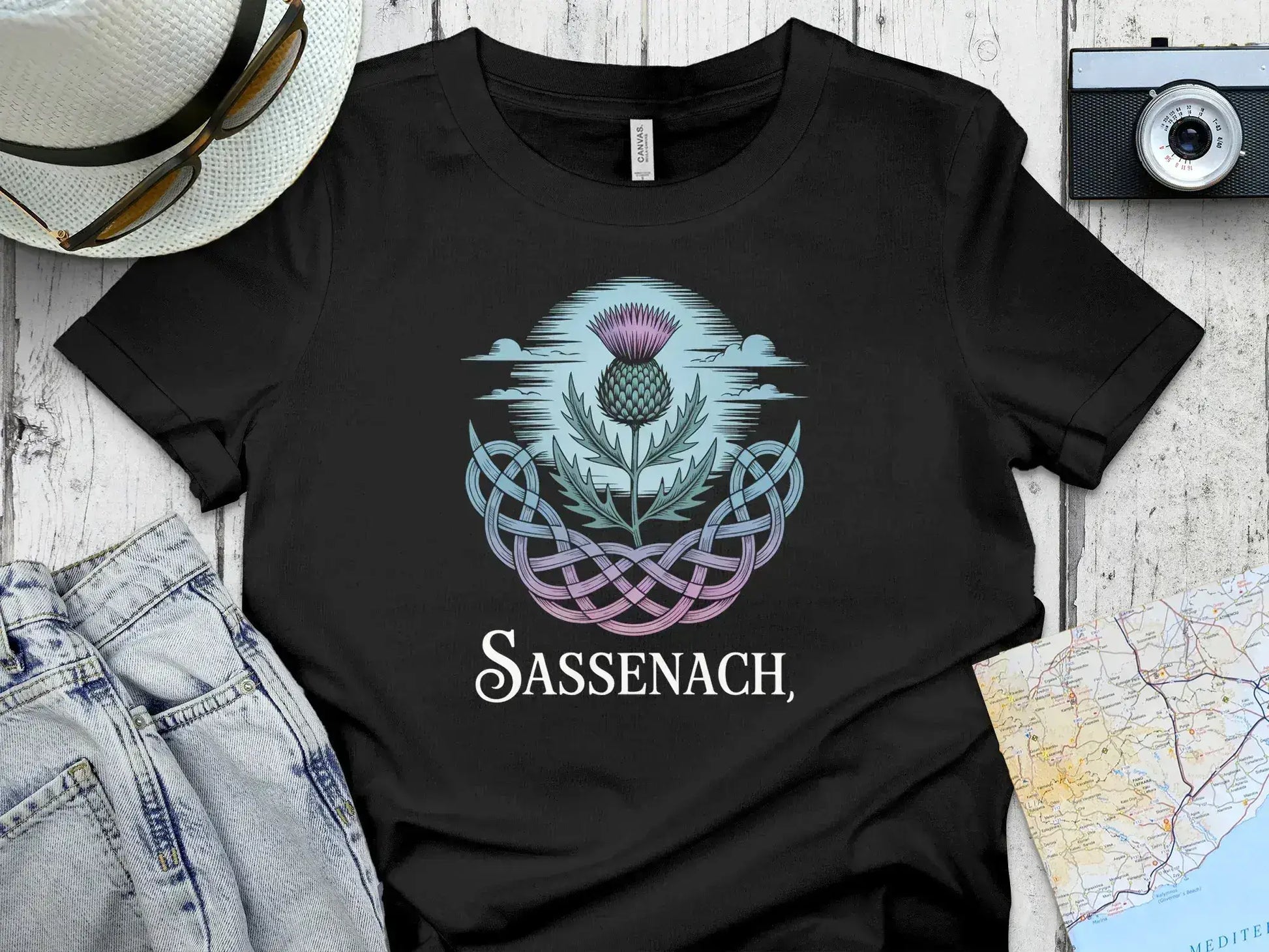 Sassenach Thistle Design Graphic T-Shirt product
