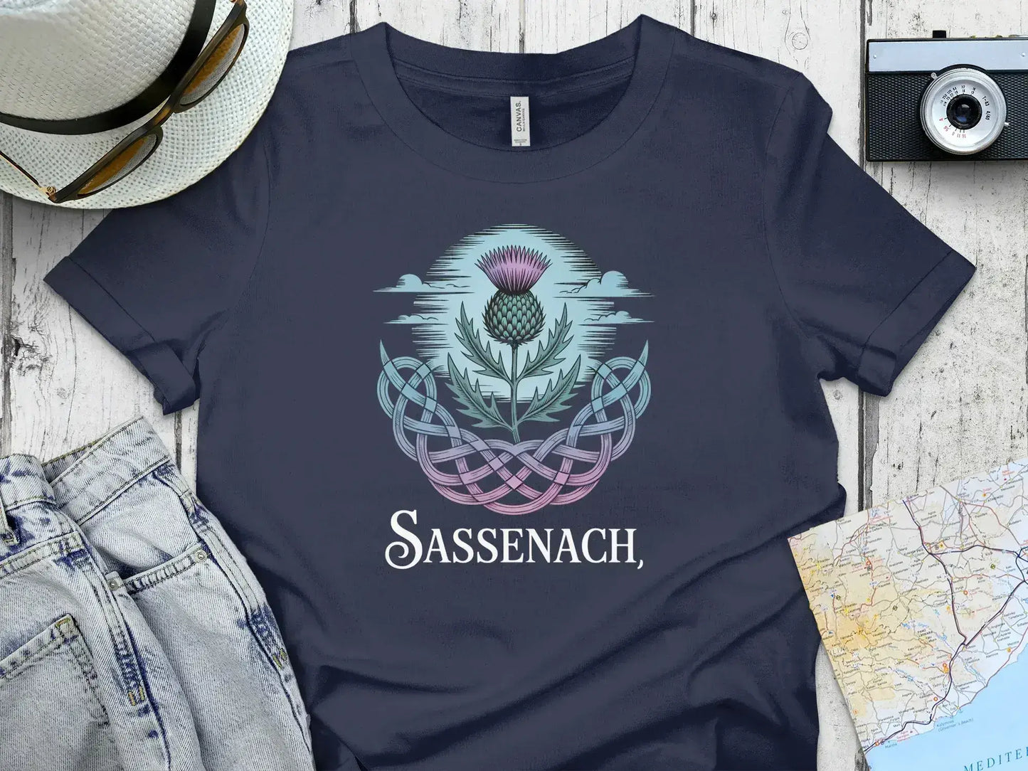 Sassenach Thistle Graphic Print Casual T-Shirt product type