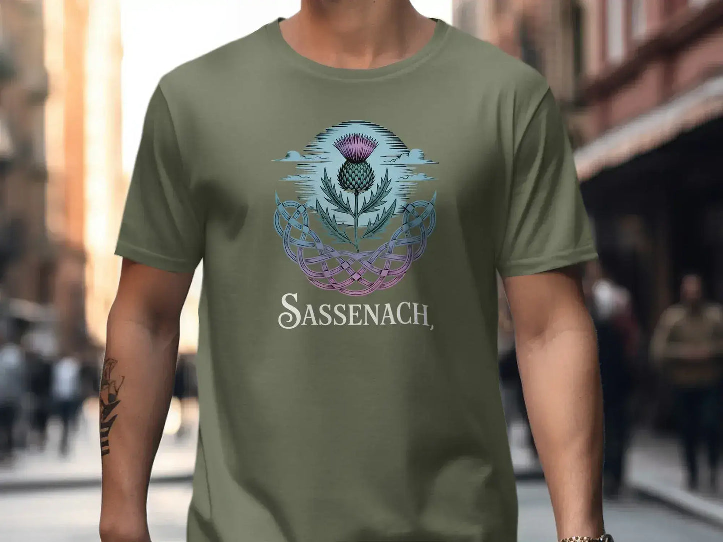 Sassenach Graphic Thistle Pattern Casual Men's T-Shirt product