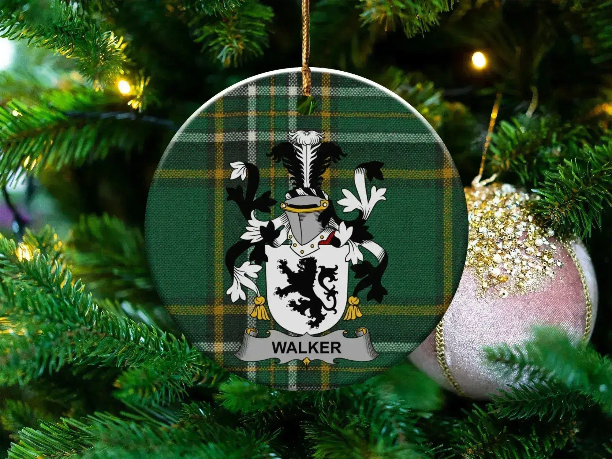 Personalized Family Crest Ornament Christmas product
