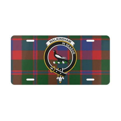 Walkinshaw In Season Tartan Design License Plate product