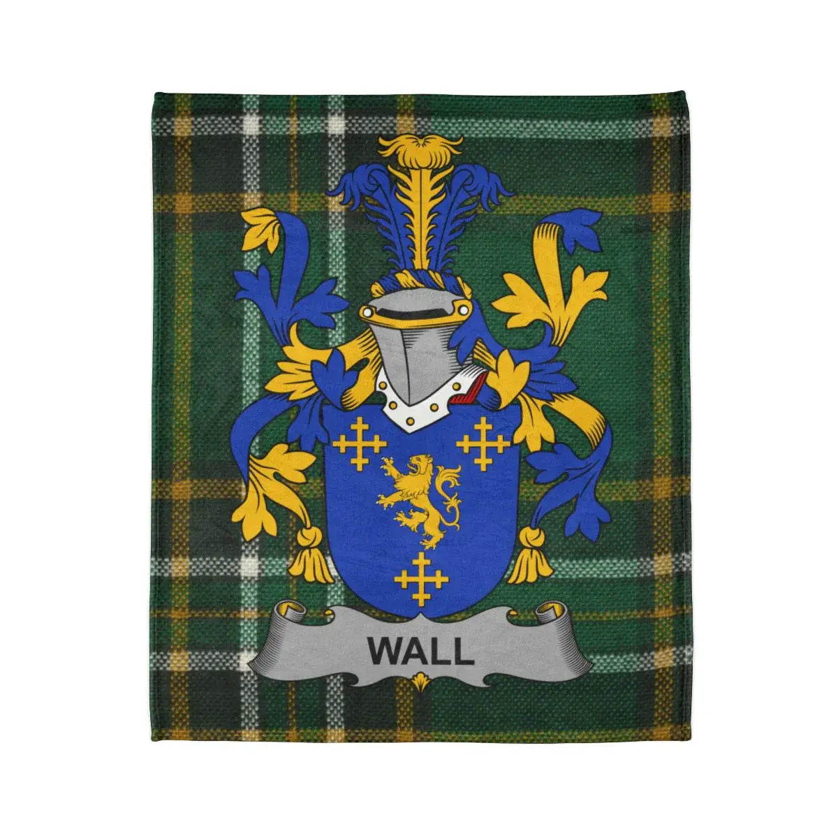 Heraldic Lion Coat of Arms Wall Crest Design Blanket